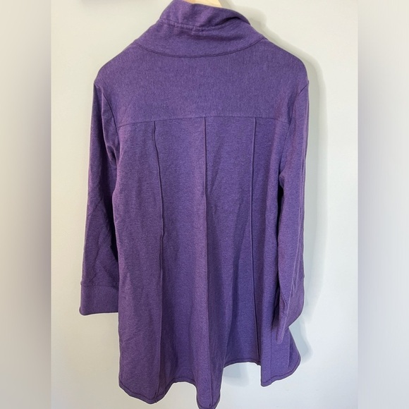 Soft Surroundings Purple La Parisienne Jacket Coat Toggle Button NWOT Size 1X - Picture 4 of 8